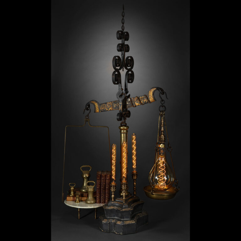 Monumental Harp Scale Light Fixture